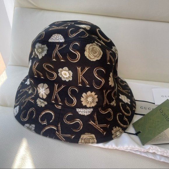 New Authentic Gucci Ken Scott GG monogram Canvas bucket Hat black S 57cm main image 4
